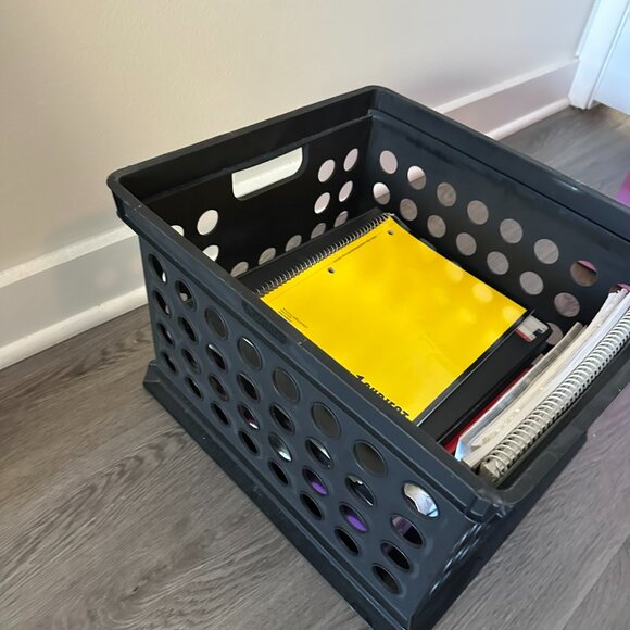 Black Storage File Crate - Milk Crate - Picture 4 of 4